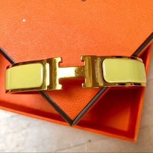 ♦️Hermes Gold Tone Bracelet PM
